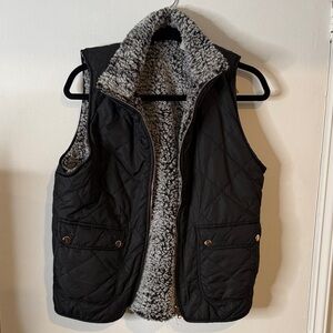 Thread & Supply Black Vest with Cream Lining